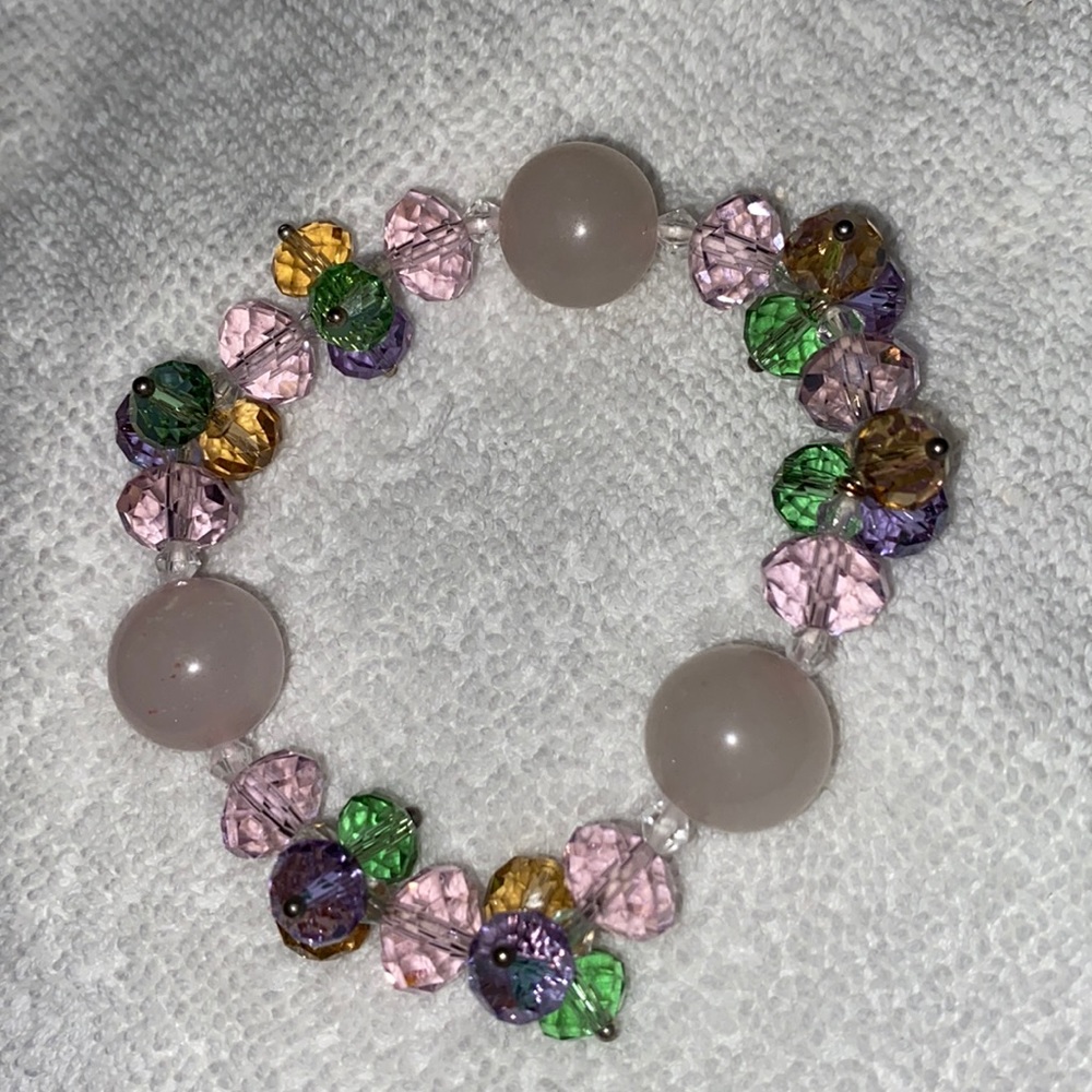 Pink quartz bracelet
